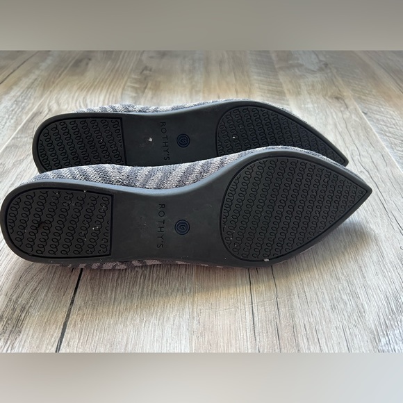 ROTHY'S The Point Retired Zebra Print Flats Slip on Shoes Womens Size 7 - Picture 9 of 10